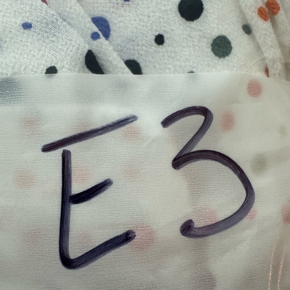 LOFT Midi Dress Rainbow Polka Dot Square Neck Puff Sleeve Size 2 - Picture 11 of 11